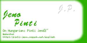 jeno pinti business card